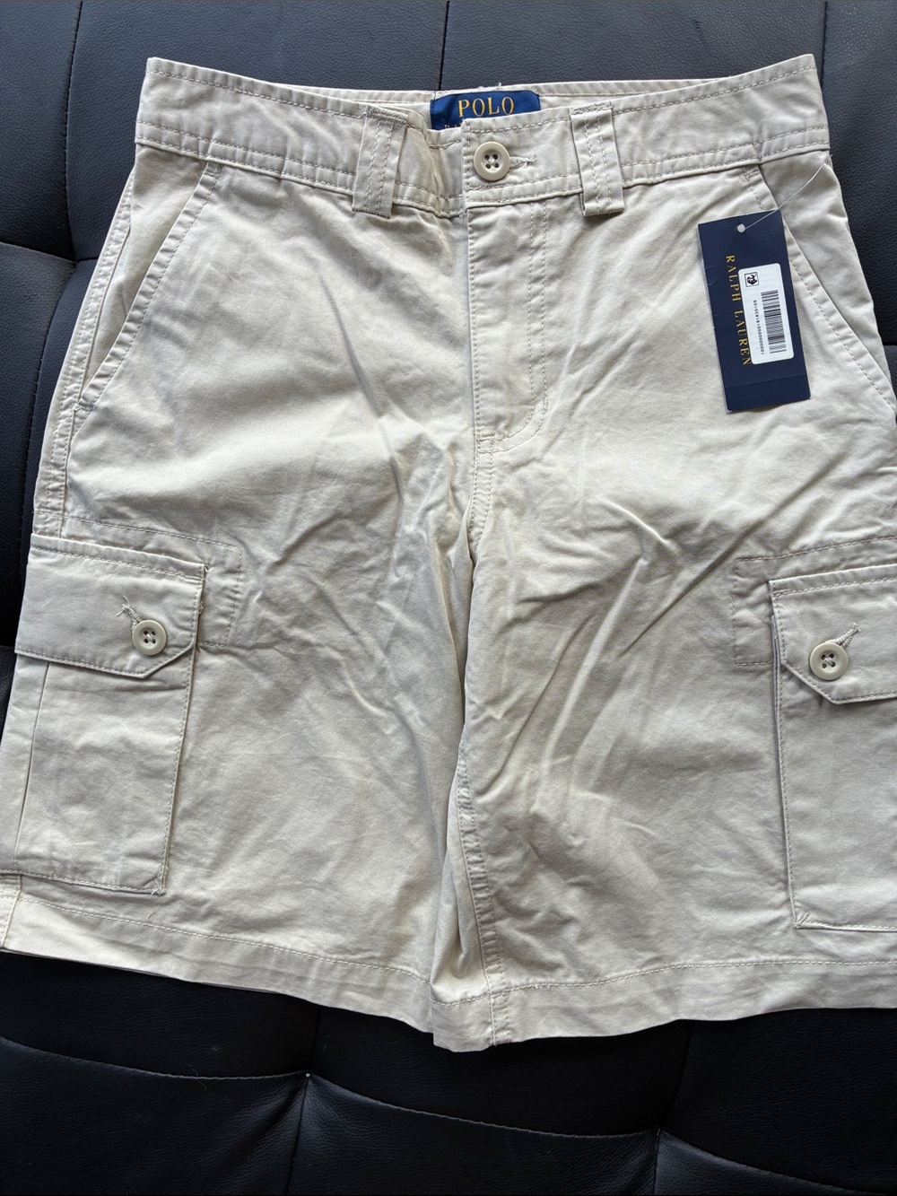 Polo by Ralph Lauren Cream Cargo Shorts - Kids